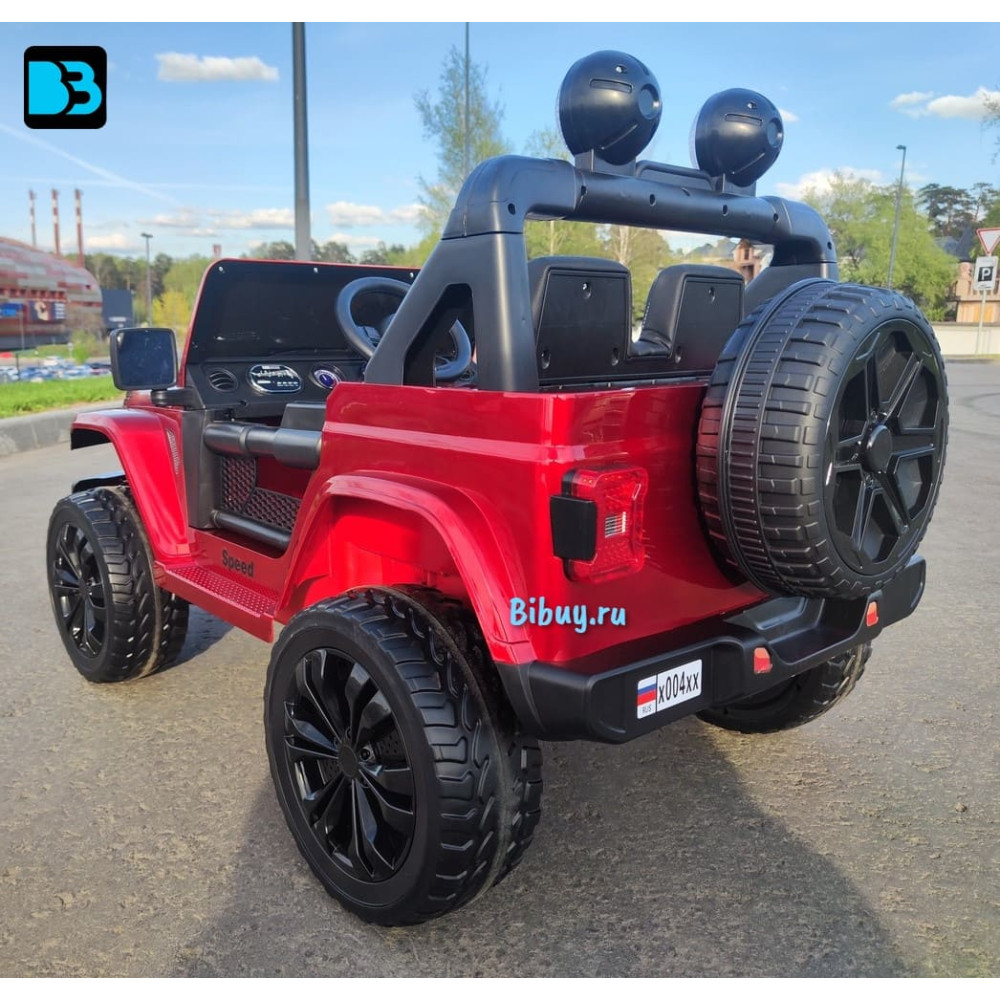 Полноприводный электромобиль Jeep Rubicon X004XX красный глянец