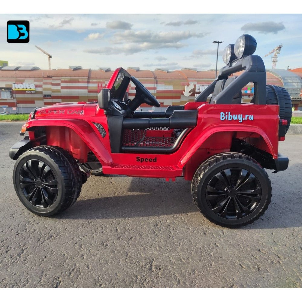 Полноприводный электромобиль Jeep Rubicon X004XX красный глянец