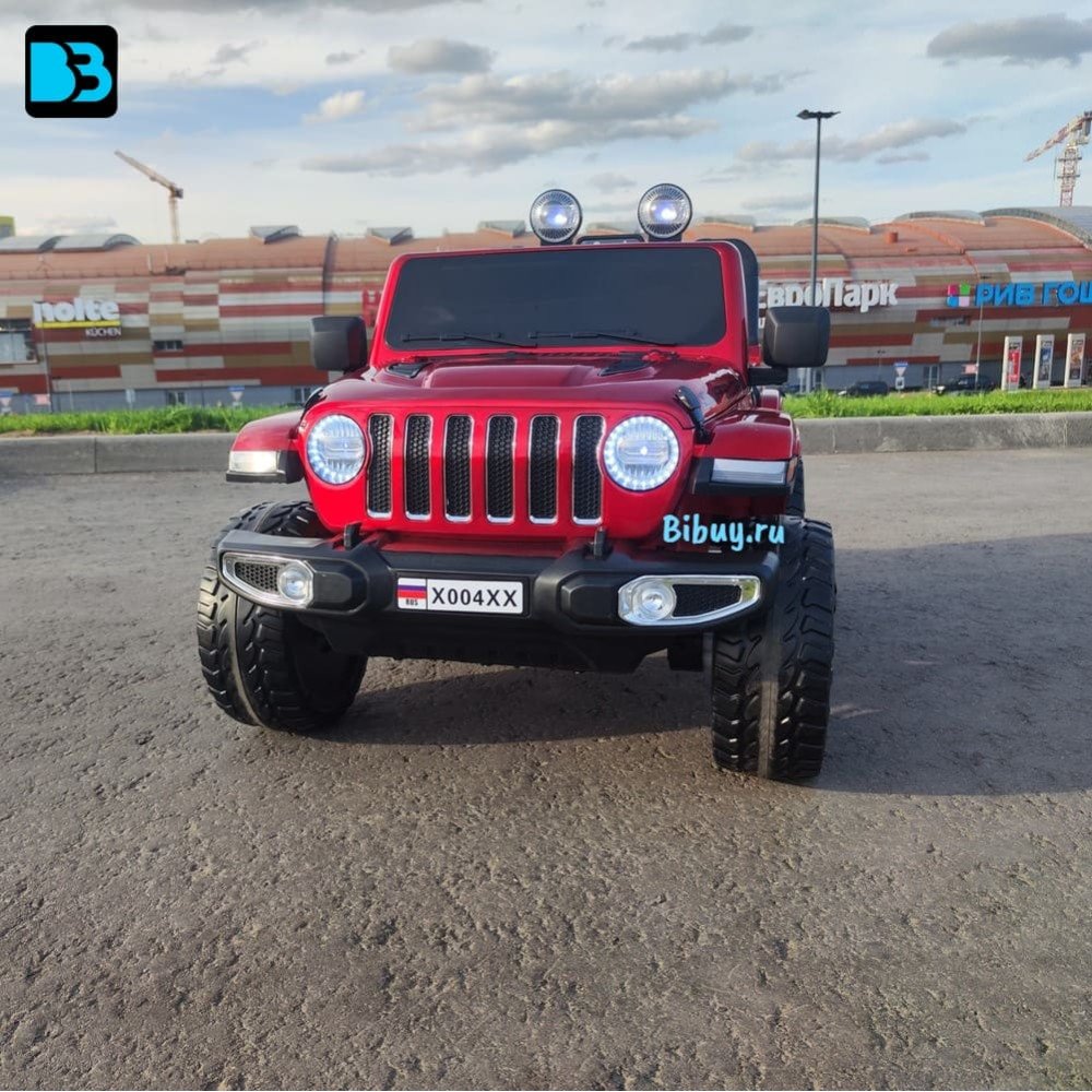 Полноприводный электромобиль Jeep Rubicon X004XX красный глянец