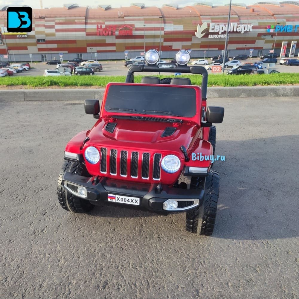 Полноприводный электромобиль Jeep Rubicon X004XX красный глянец