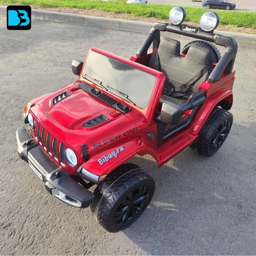 Полноприводный электромобиль Jeep Rubicon X004XX красный глянец