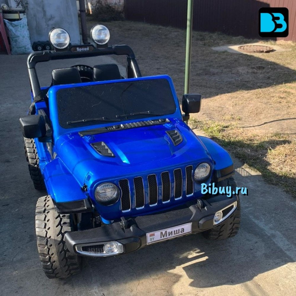 Электромобиль Jeep Rubicon X004XX синий глянец