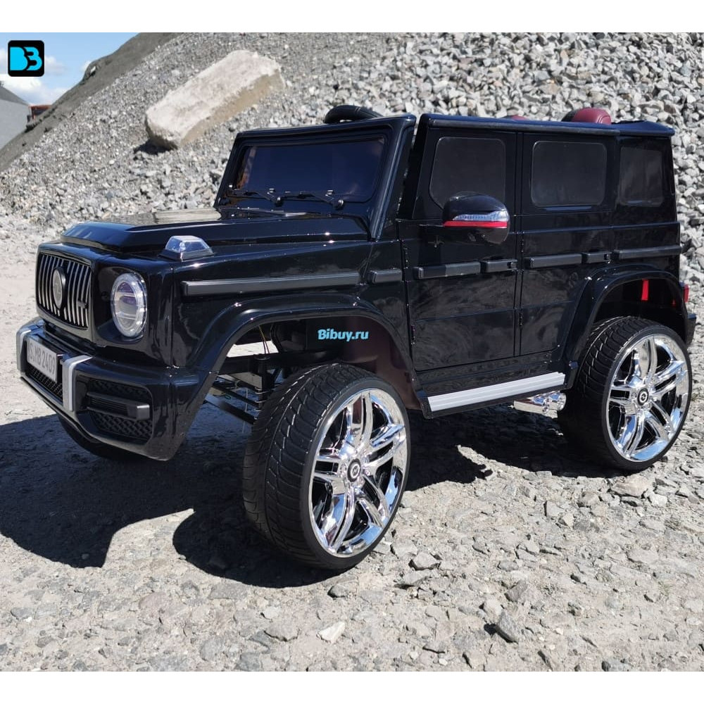 Детский электромобиль Mercedes Benz G63 (высокая дверь) Черный краска