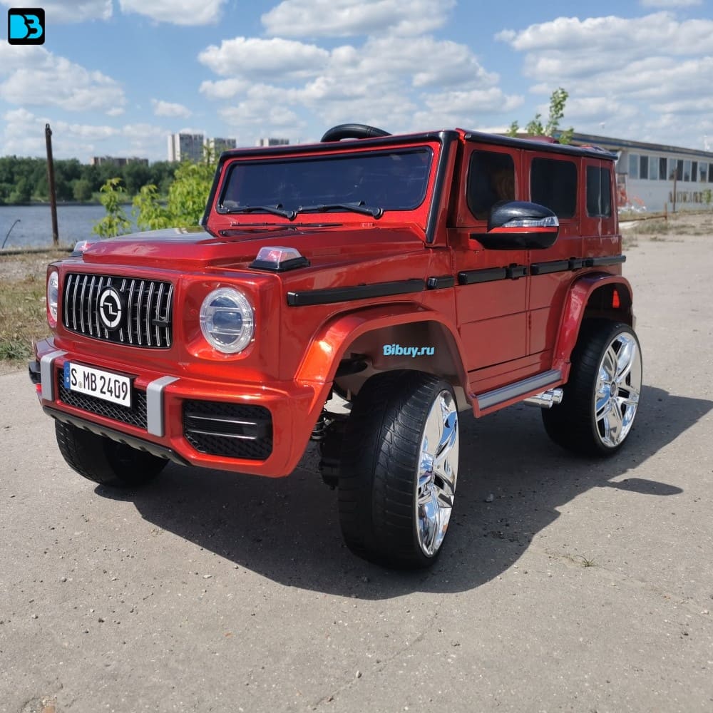 Детский электромобиль Mercedes Benz G63 (высокая дверь) Красный краска