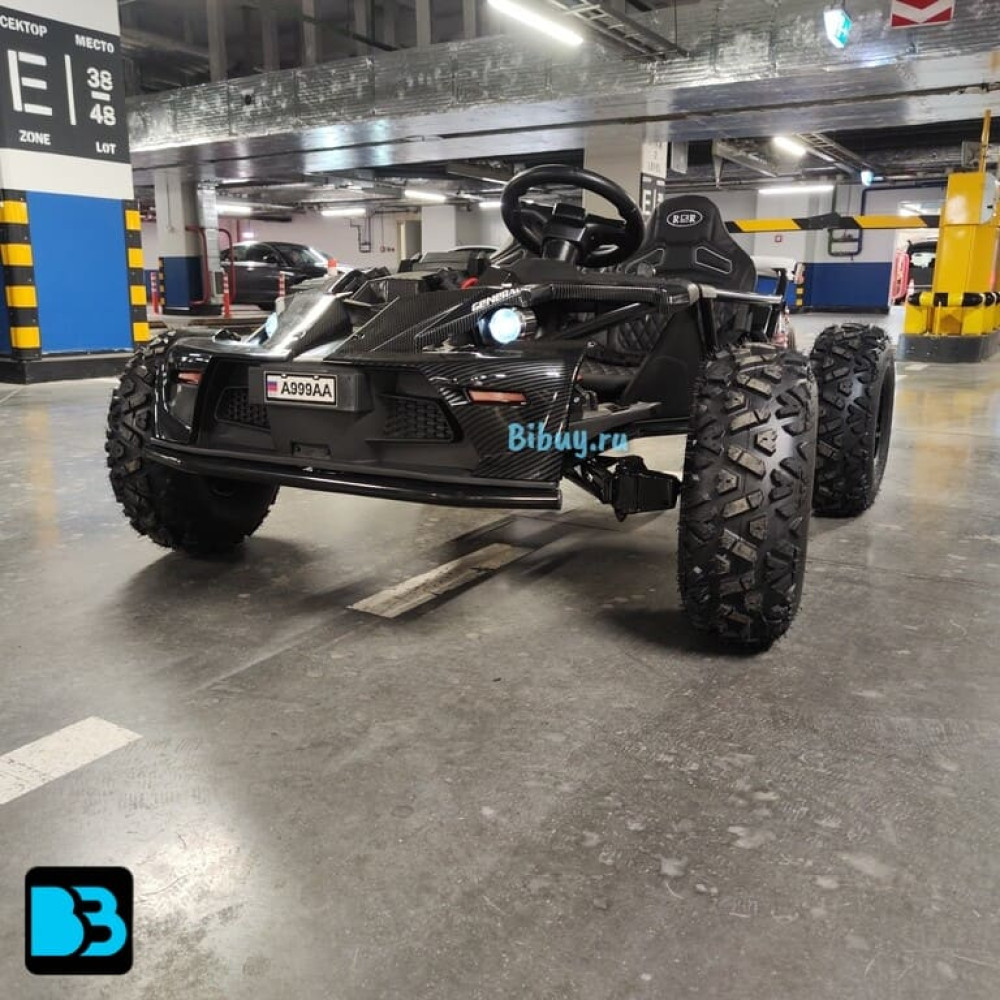 Большой багги A999AA черный карбон