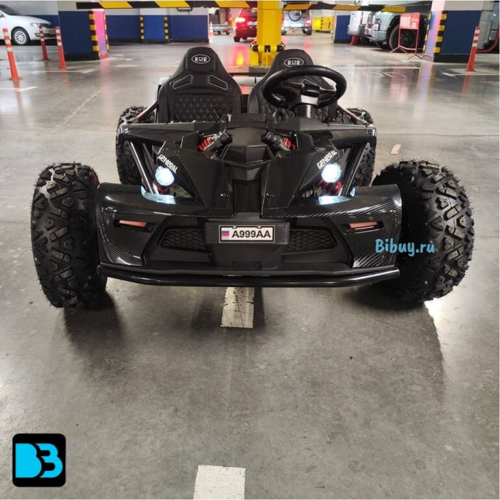 Большой багги A999AA черный карбон
