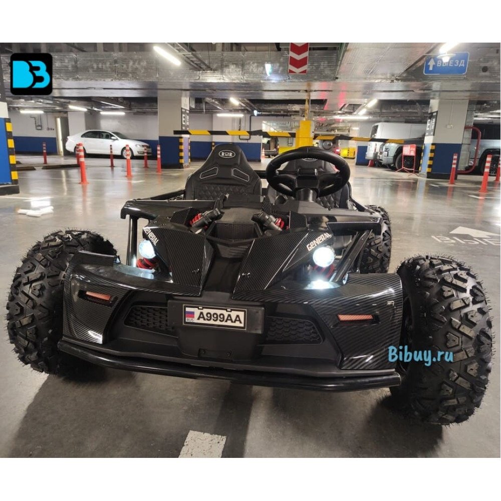 Большой багги A999AA черный карбон
