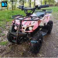 Мощный детский электроквадроцикл ANRI розовый камуфляж