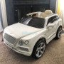 Электромобиль Bentley Bentayga Белый, резиновые колеса, с пультом
