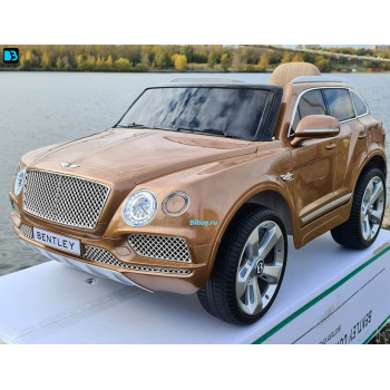Детская машина Bentley Bentayga Бронза краска, резиновые колеса, с пультом