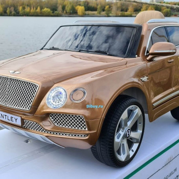 Детская машина Bentley Bentayga Бронза краска, резиновые колеса, с пультом