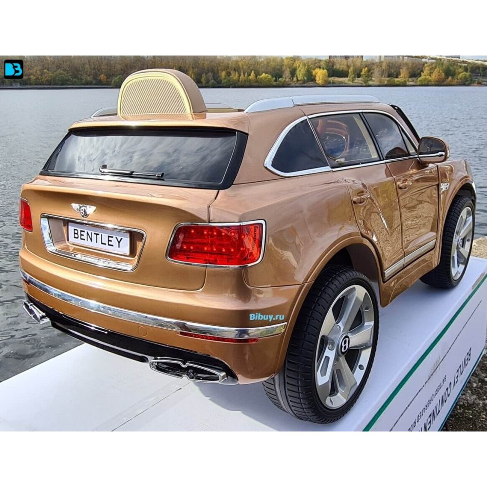 Детская машина Bentley Bentayga Бронза краска, резиновые колеса, с пультом