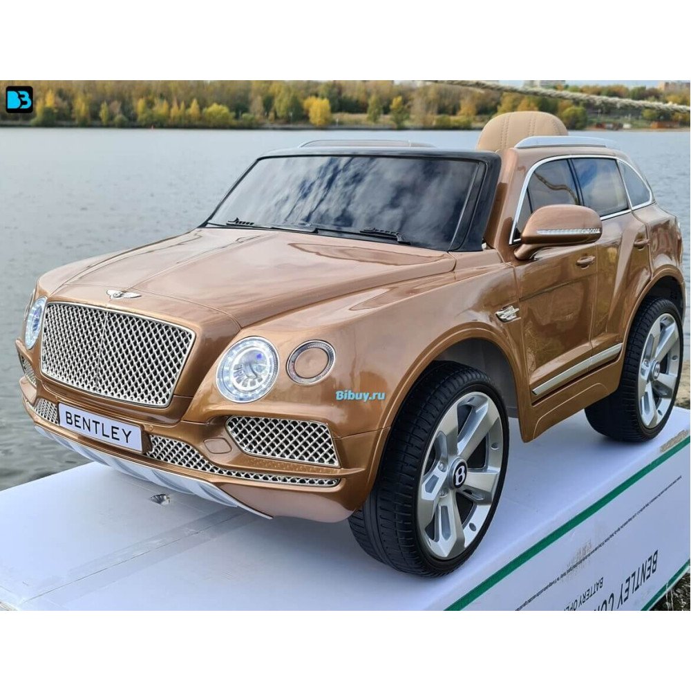 Детская машина Bentley Bentayga Бронза краска, резиновые колеса, с пультом