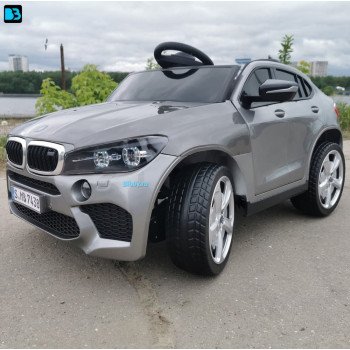 Детский электромобиль джип BMW X6 mini YEP7438 Серый краска