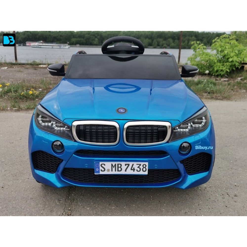 Детский электромобиль джип BMW X6 mini YEP7438 Синий краска