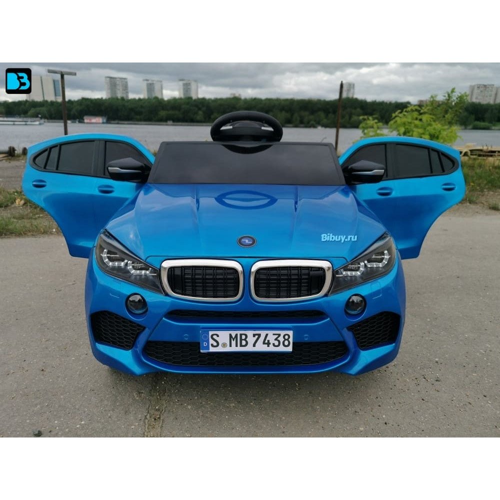 Детский электромобиль джип BMW X6 mini YEP7438 Синий краска