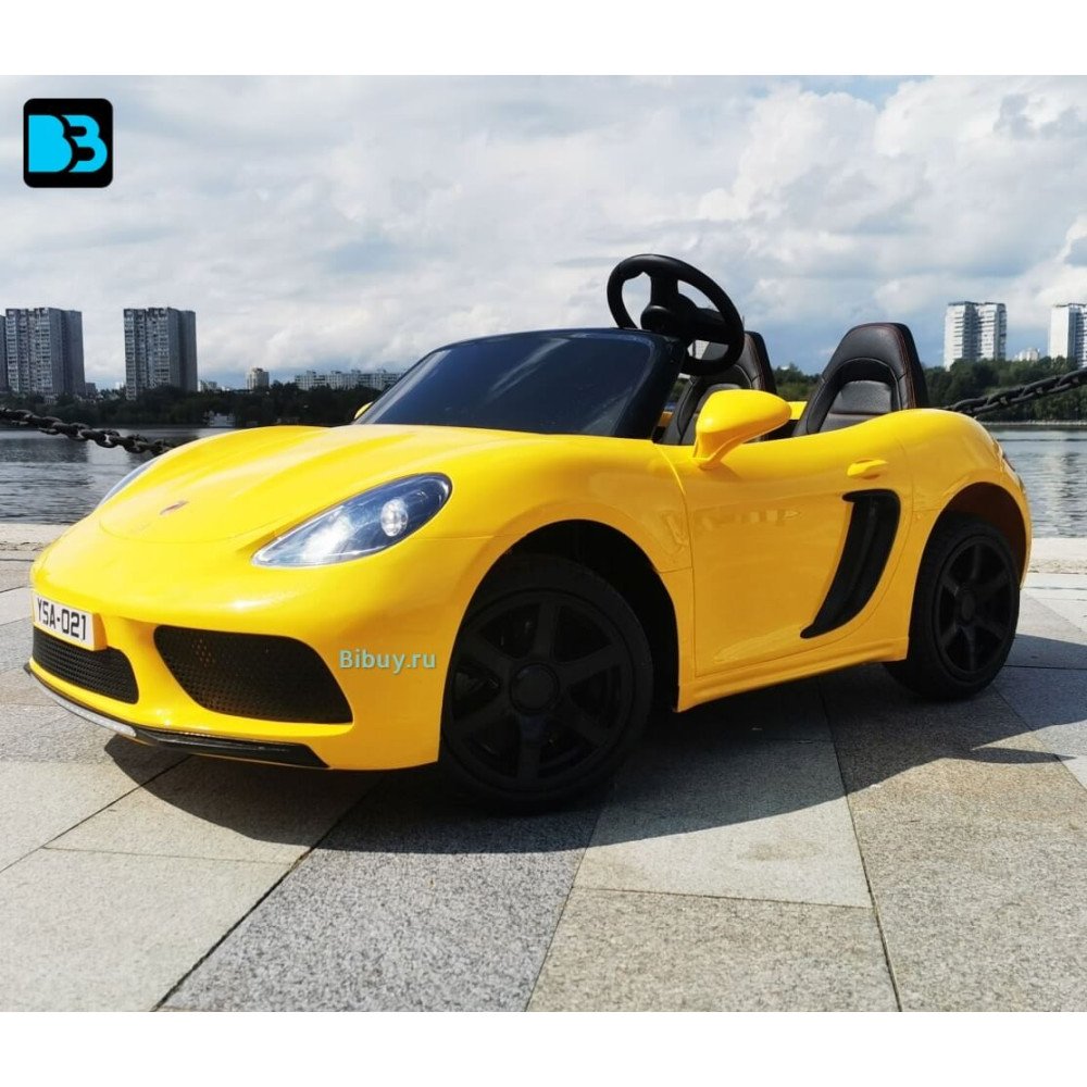 Детский электромобиль Porshe Cayman YSA021-24V (180 W) Желтый краска