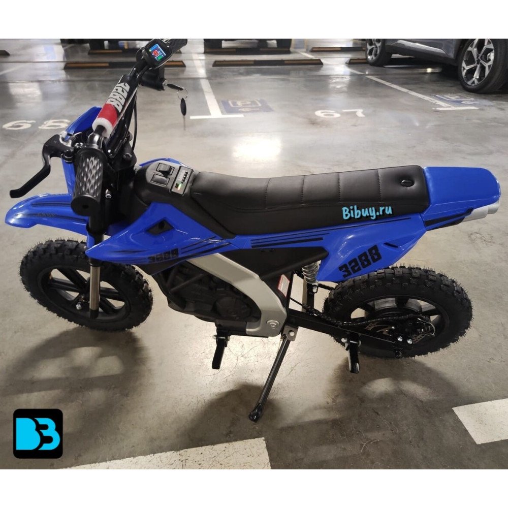 Детский скоростной мотоцикл E777KX синий, 18 км/ч, двухместный