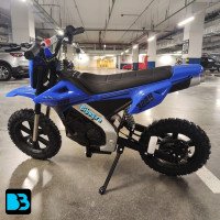 Детский скоростной мотоцикл E777KX синий, 18 км/ч, двухместный