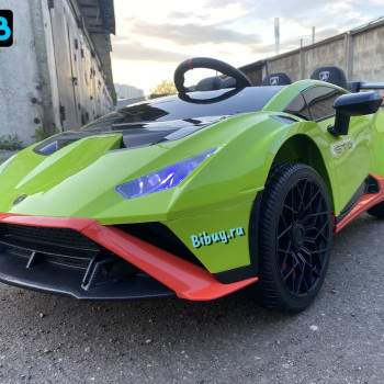 Детская машина Lamborghini Huracán STO (E888EE) зеленая