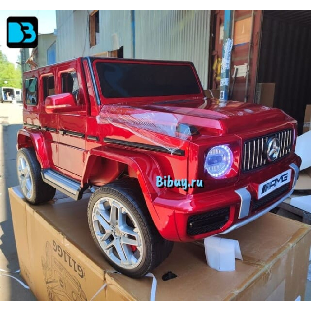 Детский электромобиль Mercedes-AMG G63 (G111GG) красный глянец