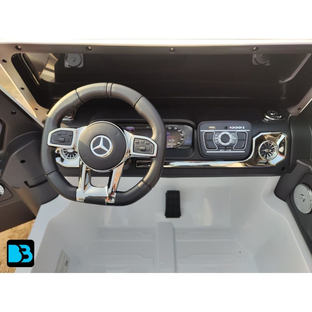 Электромобиль Mercedes-AMG G63 (G111GG) 24V белый, полный привод