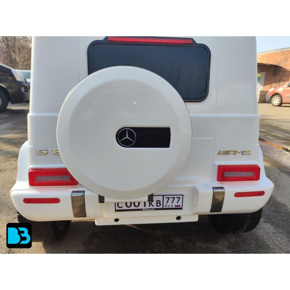 Электромобиль Mercedes-AMG G63 (G111GG) 24V белый, полный привод