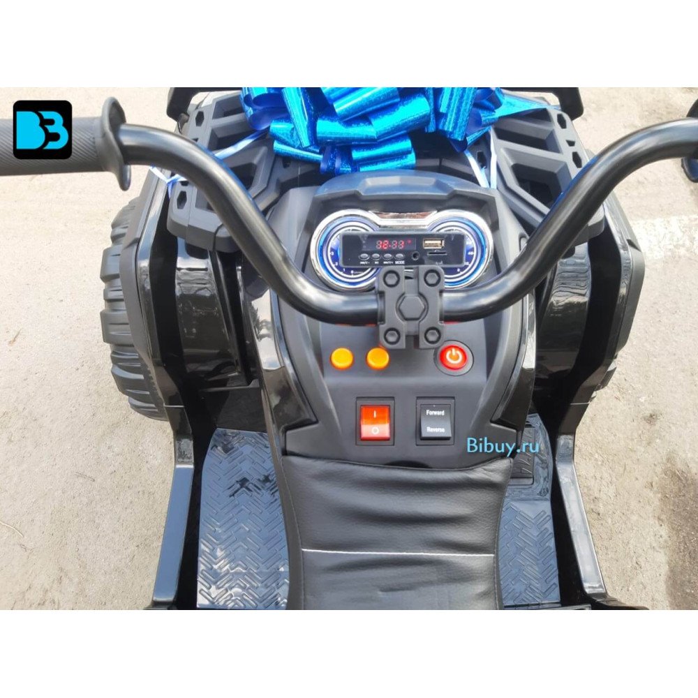 Детский квадроцикл Grizzly ATV 4WD Black 12V с пультом управления - BDM0906-4