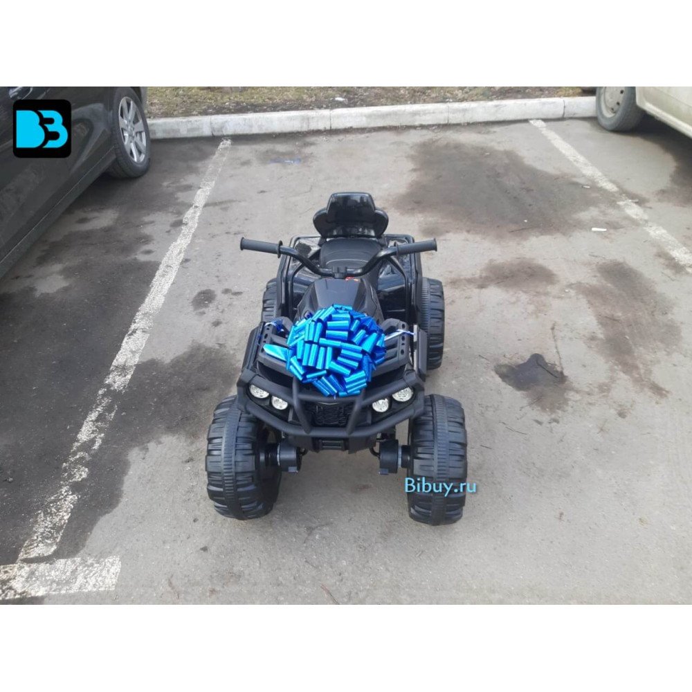 Детский квадроцикл Grizzly ATV 4WD Black 12V с пультом управления - BDM0906-4
