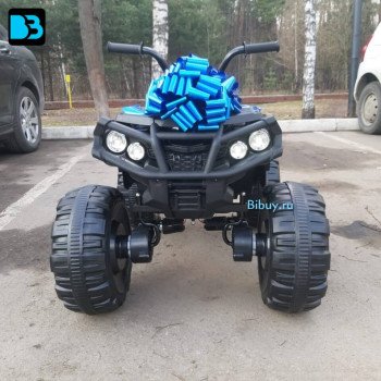 Детский квадроцикл Grizzly ATV 4WD Black 12V с пультом управления - BDM0906-4