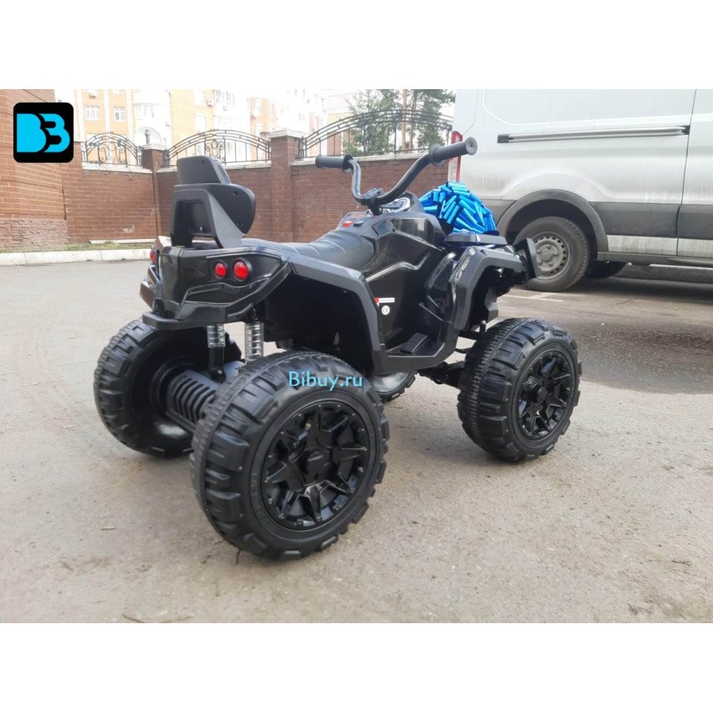 Детский квадроцикл Grizzly ATV 4WD Black 12V с пультом управления - BDM0906-4