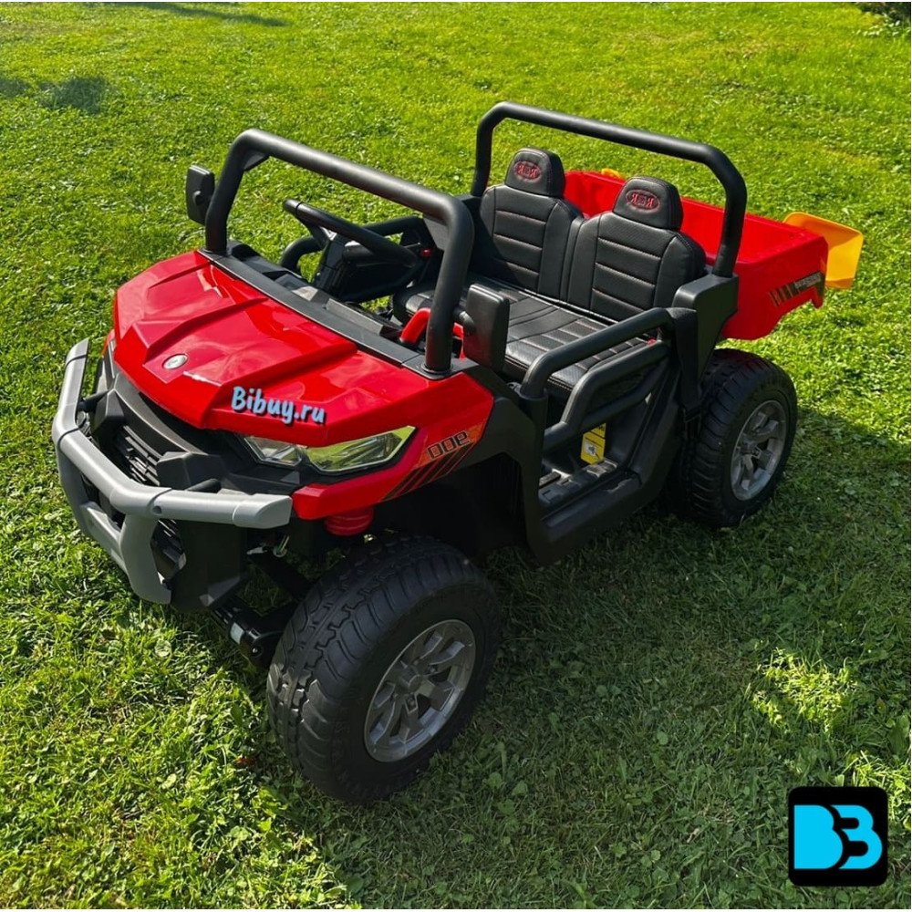 Электромобиль грузовик H005HH красный, полноприводный