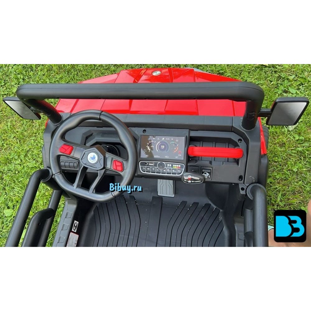 Электромобиль грузовик H005HH красный, полноприводный