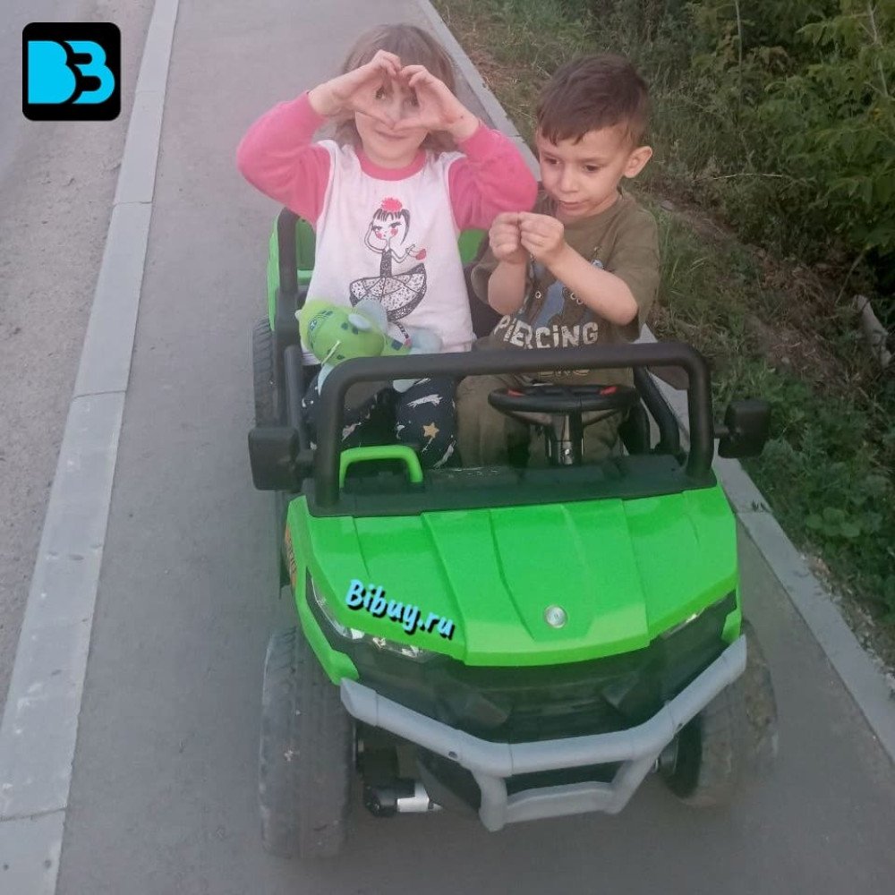 Детский электромобиль грузовик H005HH зеленый