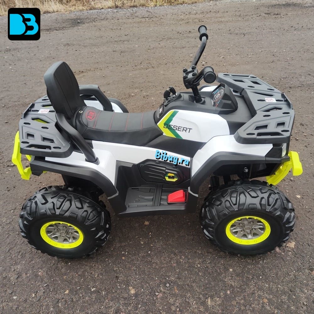 Детский электроквадроцикл H999HH белый, полноприводный, с пультом