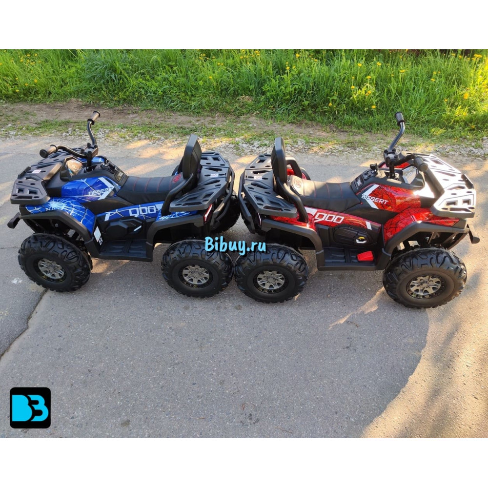 Детский электроквадроцикл H999HH черный Spider (RiverToys), полноприводный, с пультом