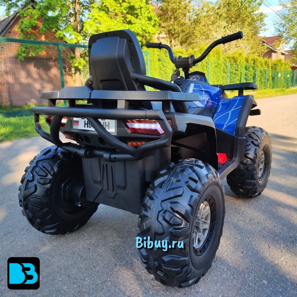 Детский электроквадроцикл H999HH синий Spider, полноприводный, с пультом