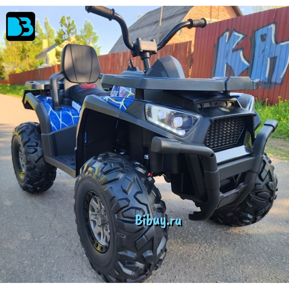 Детский электроквадроцикл H999HH синий Spider, полноприводный, с пультом