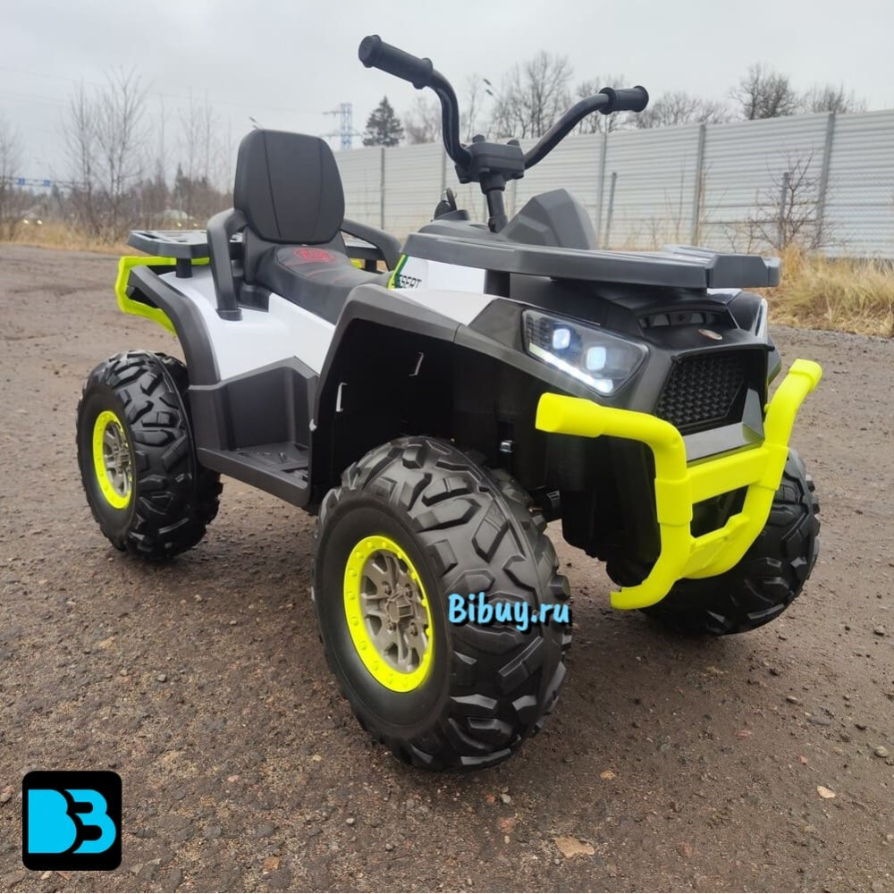 Детский электроквадроцикл H999HH белый, полноприводный, с пультом