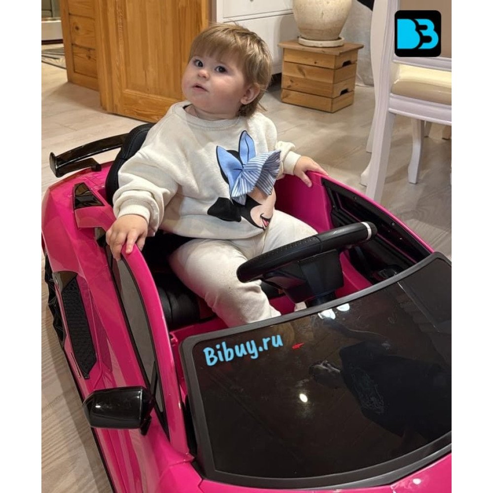 Детский электромобиль Lamborghini SVJ (розовый, 12V) - HL328