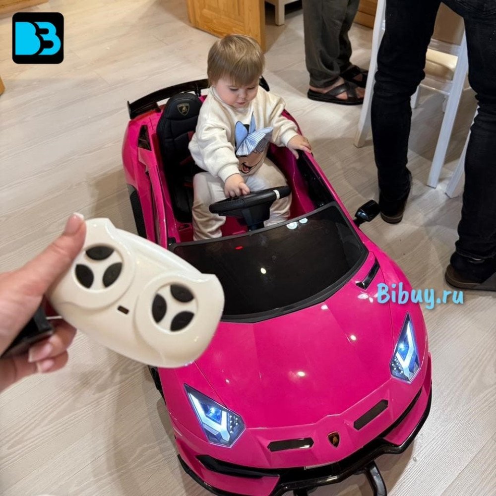 Детский электромобиль Lamborghini SVJ (розовый, 12V) - HL328