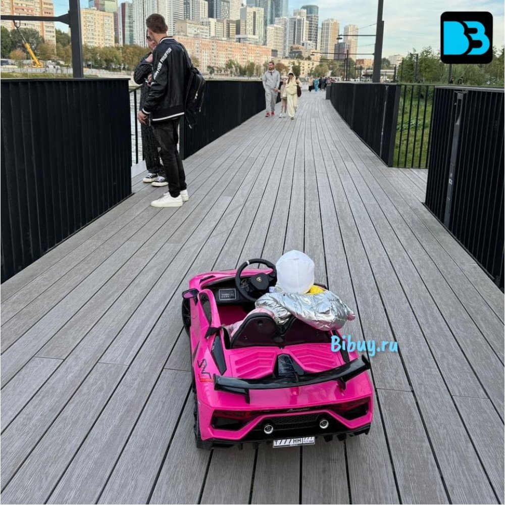 Детский электромобиль Lamborghini SVJ (розовый, 12V) - HL328