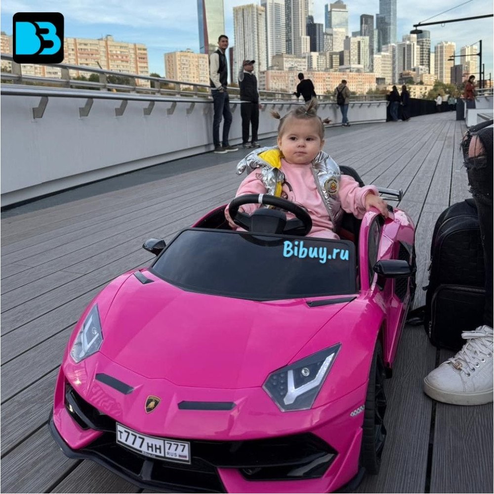Детский электромобиль Lamborghini SVJ (розовый, 12V) - HL328