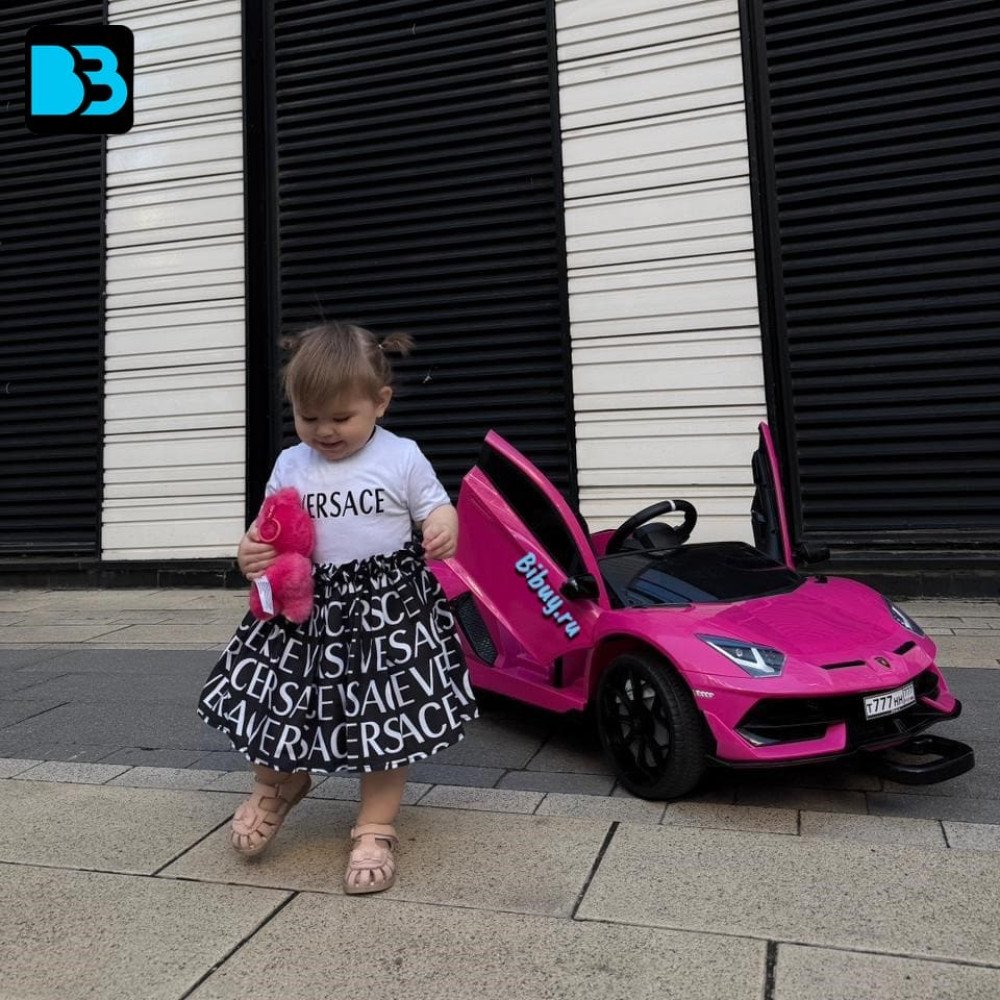 Детский электромобиль Lamborghini SVJ (розовый, 12V) - HL328