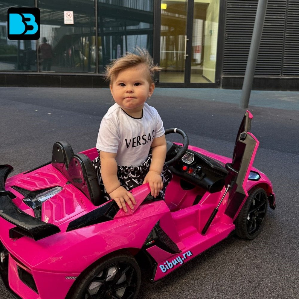 Детский электромобиль Lamborghini SVJ (розовый, 12V) - HL328