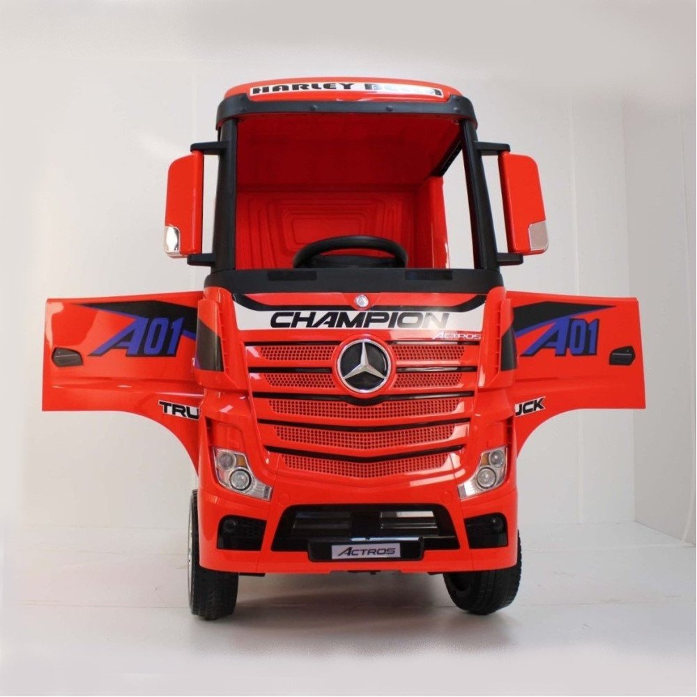 Детская машина фура Mercedes-Benz Actros 4WD с прицепом (HL358) красный