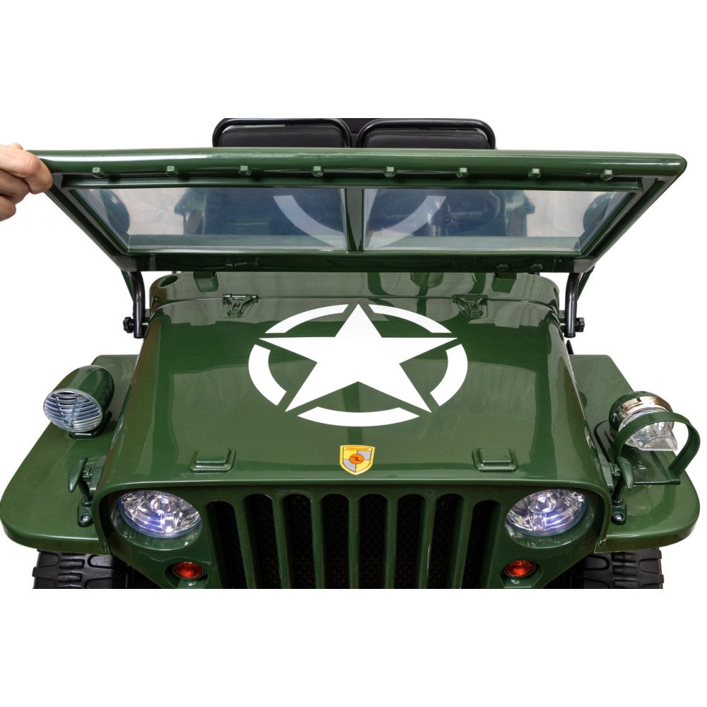 Детский электромобиль джип Jeep Willys 4137 Army green