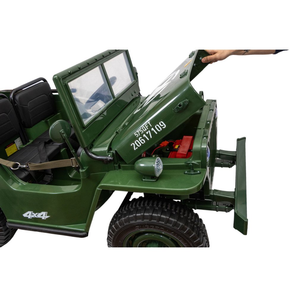 Детский электромобиль джип Jeep Willys 4137 Army green