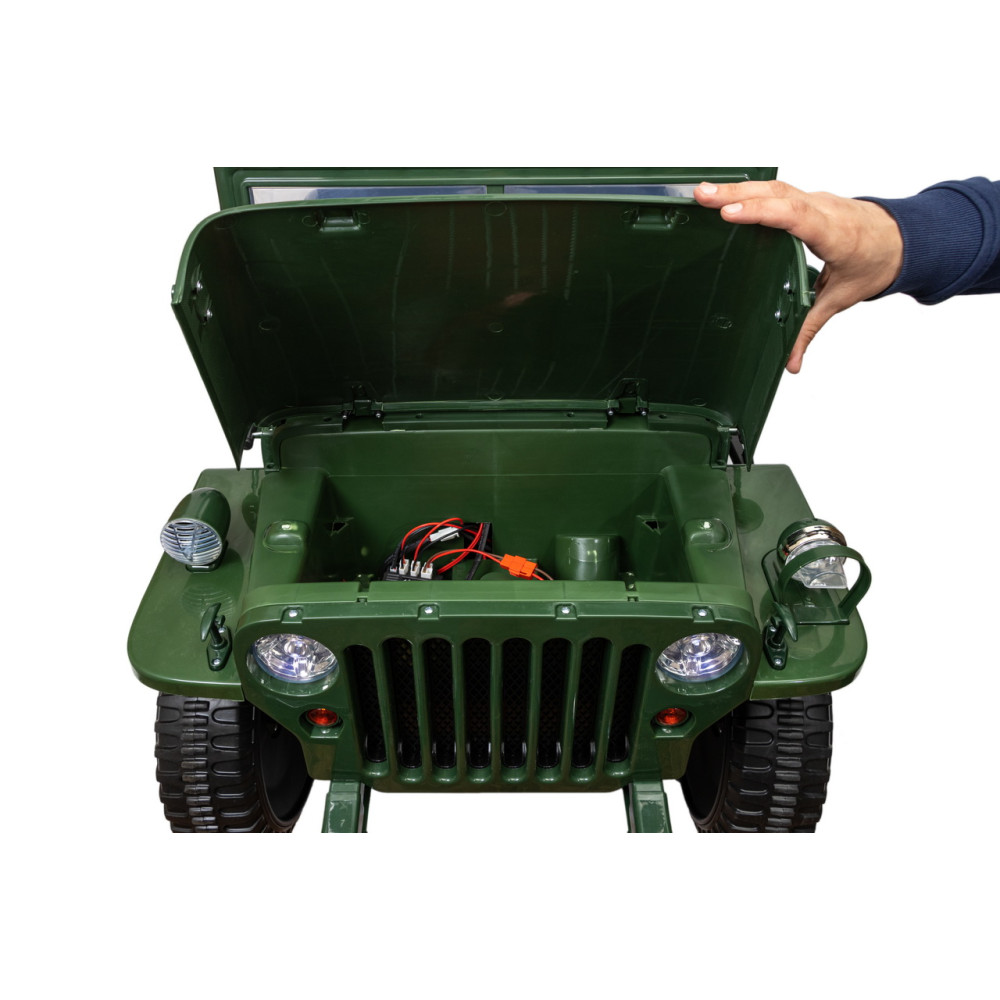 Детский электромобиль джип Jeep Willys 4137 Army green