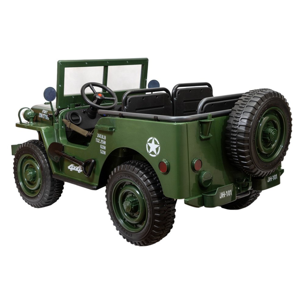 Детский электромобиль джип Jeep Willys 4137 Army green